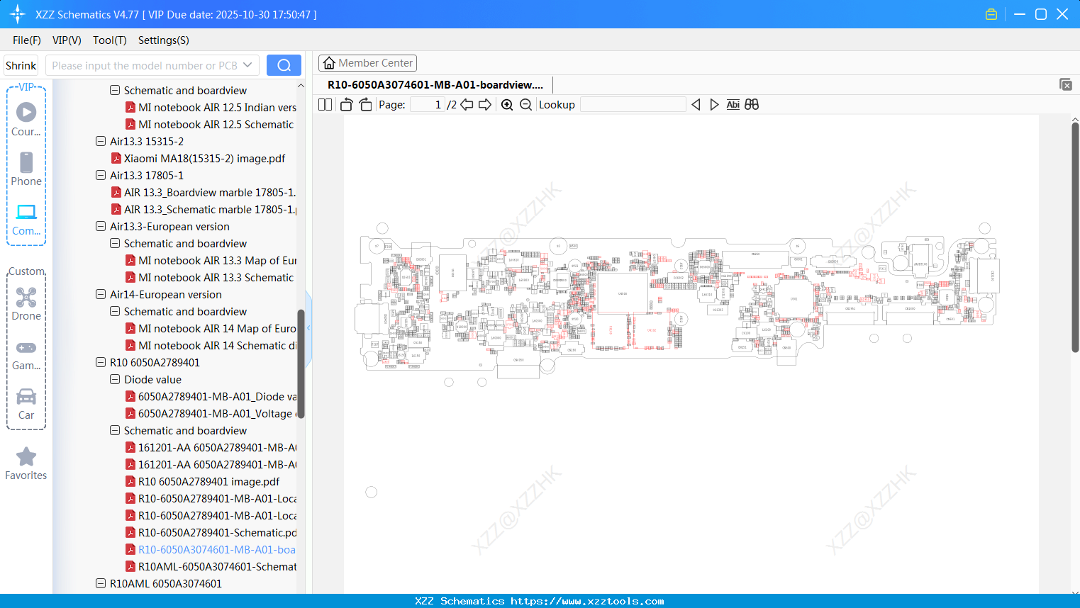 Laptop Xiaomi R10-6050A3074601-MB-A01-boardview